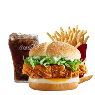 Spicy Chicken McDeluxe McValue Meal with Egg Medium McValue