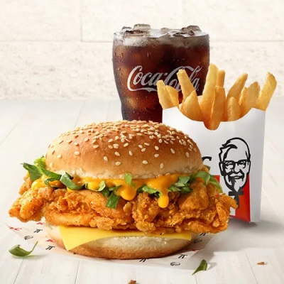 KFC Cheezy O.R. Burger Combo (Large)