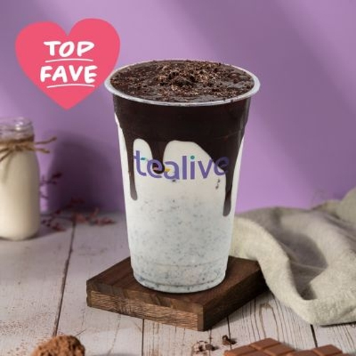 Tealive Milk Choc Shaka Lava with Oreo Cookie Pieces